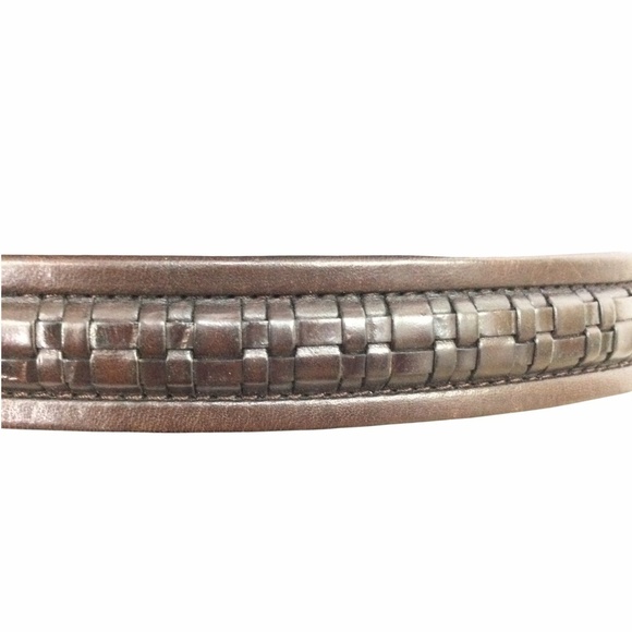 Brighton Silver and Brown Croc Leather Belt Womens Size 32 ML - Picture 5 of 7
